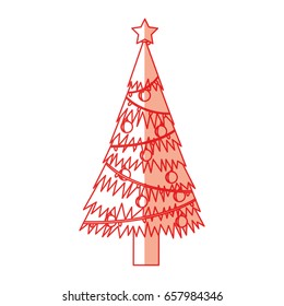 shadow christmas tree cartoon