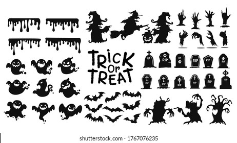 The shadow collection of ghosts decorate the website in the Halloween festival.