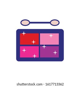 shadow colors makeup product isolated icon vector illustration design