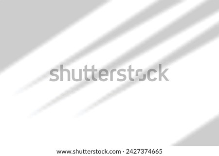 Shadow curtain. Light from window isolated on transparent background. Overlay effect. Jalousie shade. Shadows reflected on the wall. Reflect sunlight from curtains for design mockup. Reflecting lights