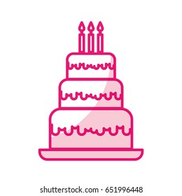 shadow cute birthday cake cartoon