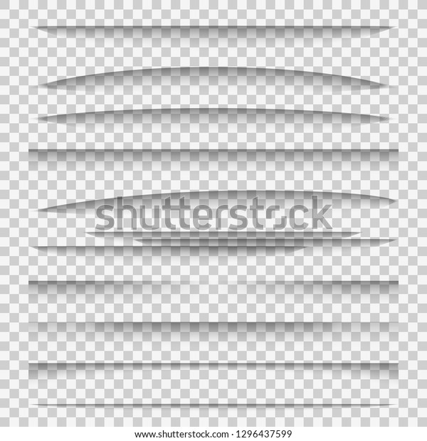 Shadow dividers. Line paper design panel shadow
effects divider webpage edge template tabs group, web frame page
vector elements
