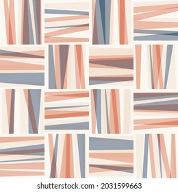 Shadow earth tone geometric woven effect pattern. Seamless vector all over print design suitable for fashion, home decor and stationary.