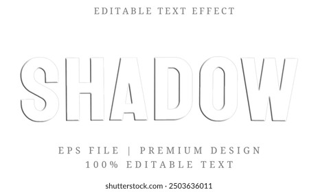 Shadow  editable text effect with minimal design. 