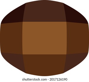 Shadow effect angular keg shaped brown Chocolate candy. Layered confectionery SVG svg
