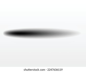 Shadow effect. Realistic blurred edges shadow of isolated template. Oval drop shadow for any vector objects