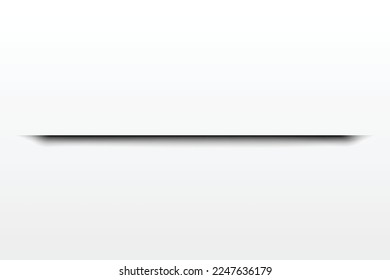 Shadow effect. Realistic blurred edges shadow of isolated template. Rectangular val drop shadow for any vector objects