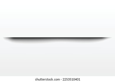 Shadow effect. Realistic blurred edges shadow of isolated template. Rectangular val drop shadow for any vector objects