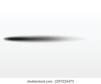 Shadow effect. Realistic blurred edges shadow of isolated template. Oval drop shadow for any vector objects