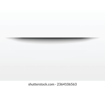 Shadow effect. Realistic blurred edges shadow of isolated template. Rectangular val drop shadow for any vector objects