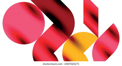 Shadow effect shiny circles and round triangles geometric modern art. Vector Illustration For Wallpaper, Banner, Background, Card, Book Illustration, landing page