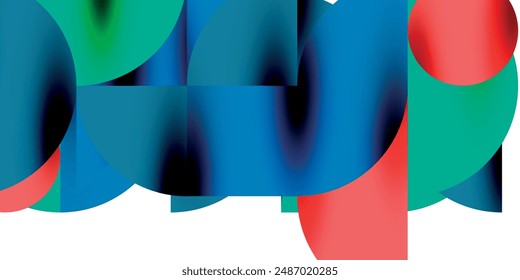 Shadow effect shiny circles and round triangles geometric modern art. Vector Illustration For Wallpaper, Banner, Background, Card, Book Illustration, landing page
