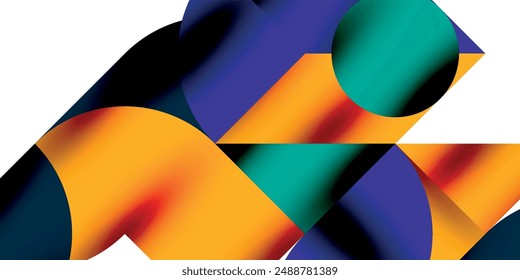 Shadow effect shiny circles and round triangles geometric modern art. Vector Illustration For Wallpaper, Banner, Background, Card, Book Illustration, landing page