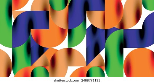 Efecto de sombra círculos brillantes y triángulos redondos arte moderno geométrico. Ilustración vectorial Para Fondo de pantalla, Anuncio, Fondo, Tarjeta, Ilustración de libro, página de destino