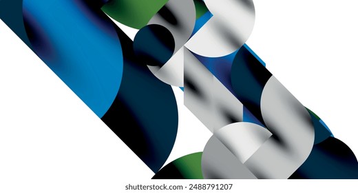 Shadow effect shiny circles and round triangles geometric modern art. Vector Illustration For Wallpaper, Banner, Background, Card, Book Illustration, landing page