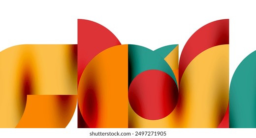 Shadow effect shiny circles and round triangles geometric modern art. Vector Illustration For Wallpaper, Banner, Background, Card, Book Illustration, landing page
