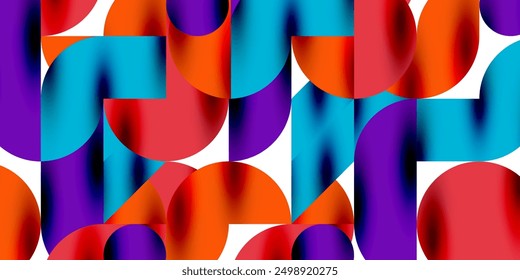 Shadow effect shiny circles and round triangles geometric modern art. Vector Illustration For Wallpaper, Banner, Background, Card, Book Illustration, landing page