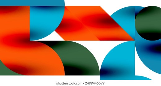 Shadow effect shiny circles and round triangles geometric modern art. Vector Illustration For Wallpaper, Banner, Background, Card, Book Illustration, landing page