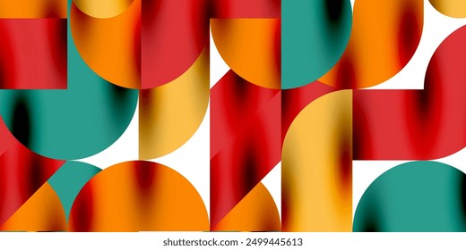 Shadow effect shiny circles and round triangles geometric modern art. Vector Illustration For Wallpaper, Banner, Background, Card, Book Illustration, landing page