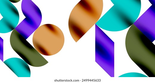 Shadow effect shiny circles and round triangles geometric modern art. Vector Illustration For Wallpaper, Banner, Background, Card, Book Illustration, landing page