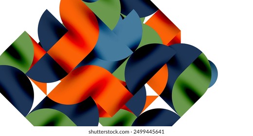 Shadow effect shiny circles and round triangles geometric modern art. Vector Illustration For Wallpaper, Banner, Background, Card, Book Illustration, landing page