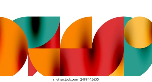 Círculos brillantes del efecto de la sombra y arte moderno geométrico redondo de los triángulos Ilustración vectorial para el Fondo de pantalla, Anuncio, fondo, tarjeta, ilustración del libro, página de aterrizaje