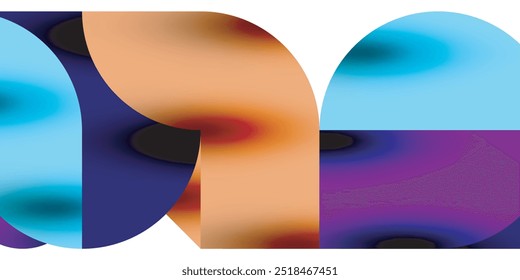 Shadow effect shiny circles and round triangles geometric modern art. Vector Illustration For Wallpaper, Banner, Background, Card, Book Illustration, landing page