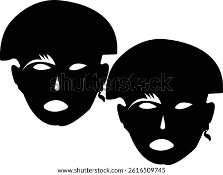 Shadow Face icon illustration design