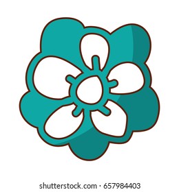 shadow flower cartoon vector