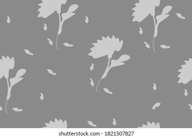 shadow of a flower.floral vector design element.seamless pattern.