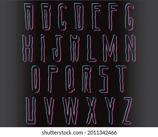SHADOW FONT made hand on halftone