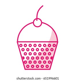 shadow fuchsia cupcake cartoon