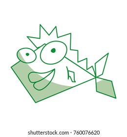 shadow funny fish cartoon