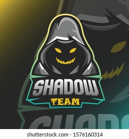 Shadow ghost Logo Mascot Vector Illustration Template for team