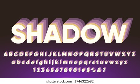 Shadow Gradient Abstract Alphabet Collection Set