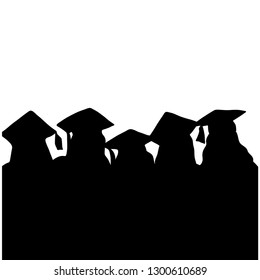 Shadow Graduation Isolated On Black White Stock Vector (Royalty Free ...