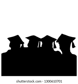 Shadow Graduation Isolated On Black White Stock Vector (Royalty Free ...