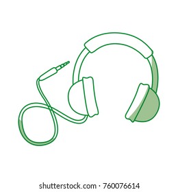 shadow green headphones cartoon