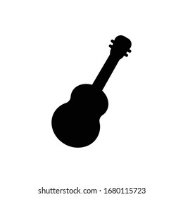 shadow of guitar icon black vector illustration