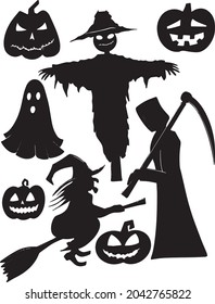 Diversión de Sombra de Halloween , Negro o Blanco