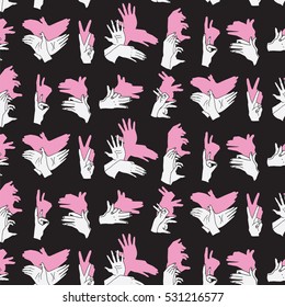 Shadow Hand Vector Pattern 