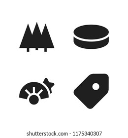 shadow icon. 4 shadow vector icons set. puck, shell and forest icons for web and design about shadow theme