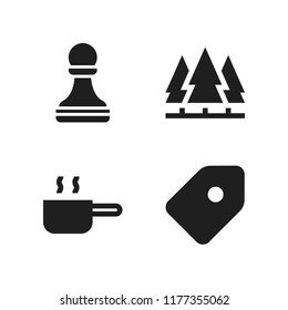 shadow icon. 4 shadow vector icons set. pan, label and pawn icons for web and design about shadow theme