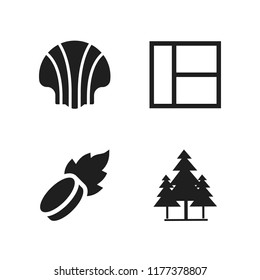 shadow icon. 4 shadow vector icons set. forest, sidebar and puck icons for web and design about shadow theme