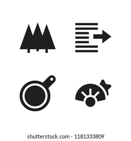 shadow icon. 4 shadow vector icons set. shell, right indent and pan icons for web and design about shadow theme