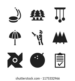 shadow icon. 9 shadow vector icons set. chandelier, lime and pinwheel icons for web and design about shadow theme
