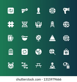 shadow icon set. Collection of 25 filled shadow icons included Jumping rope, Hacker, Picnic, Dna, Cat, Shopping bag, Worldwide, Globe, Refresh, Bird cage, Rings, Beater, Hacking