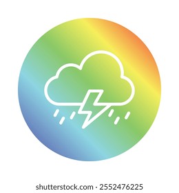 The Shadow Icon – Storm Cloud with Lightning Representing Challenges, Self-Reflection, and Inner Growth