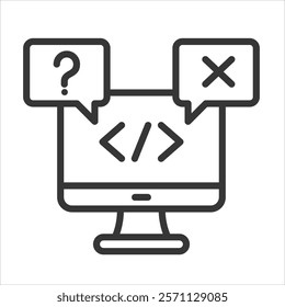 Shadow It Issue Icon Vector Illustration Outline