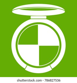 Shadow kit icon white isolated on green background. Vector illustration